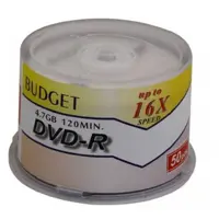 دی وی دی خام باجت BUDGET DVD مدل DVD-R بسته 50 عددی