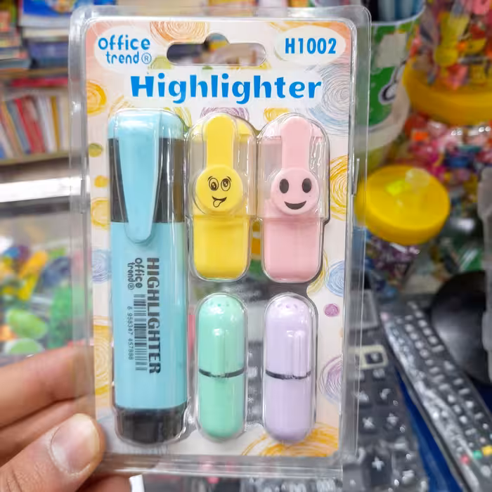 ماژیک هایلایت و ماژیک علامت زن فانتزی بسته 5 رنگ