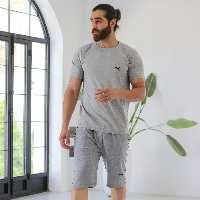 ست لباس راحتی و منزل  تیشرت و شلوارک مردانه ایندور مدل 9042