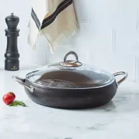 ماهیتابه درب دار بیوگرانیت 30 سانتی کاراجا مدل آوانوس رنگ مشکی کد 502000180