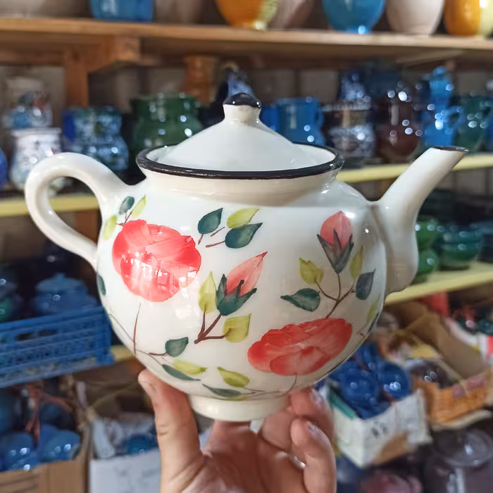 قوری سرامیکی بزرگ در دو رنگ 😍💥