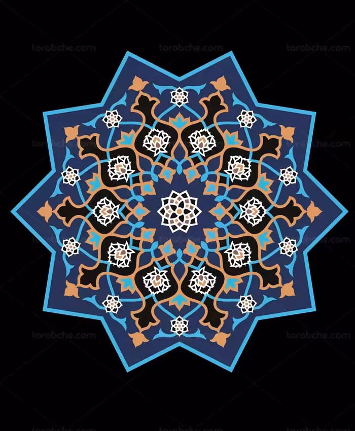 وکتور شمسه ختایی 24 - گرافیک با طعم تربچه