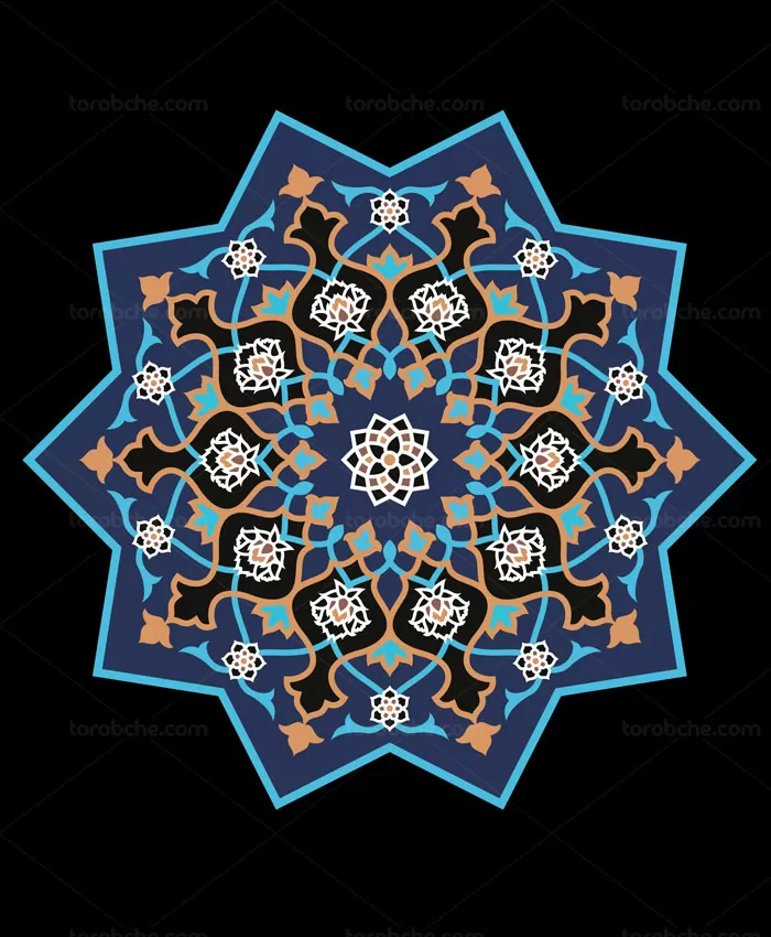 وکتور شمسه ختایی 24 - گرافیک با طعم تربچه