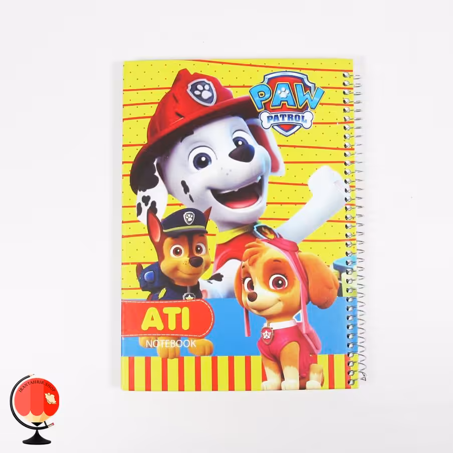 دفتر مشق 100 برگ سیمی سگ ها نگهبان جلد سخت آتی