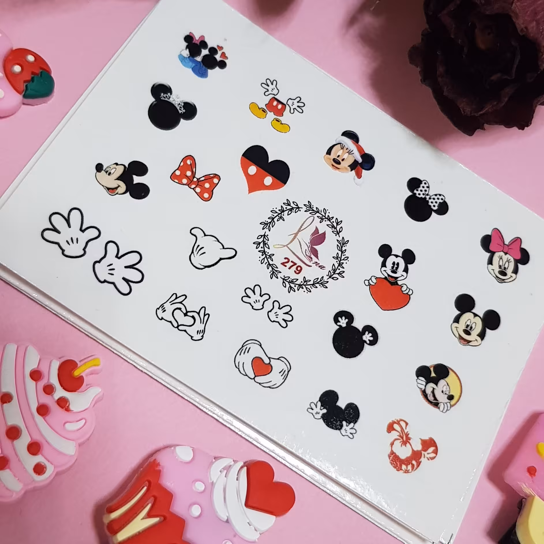 لنز ناخن طرح میکی موس       استیکر ناخن برچسب ناخن