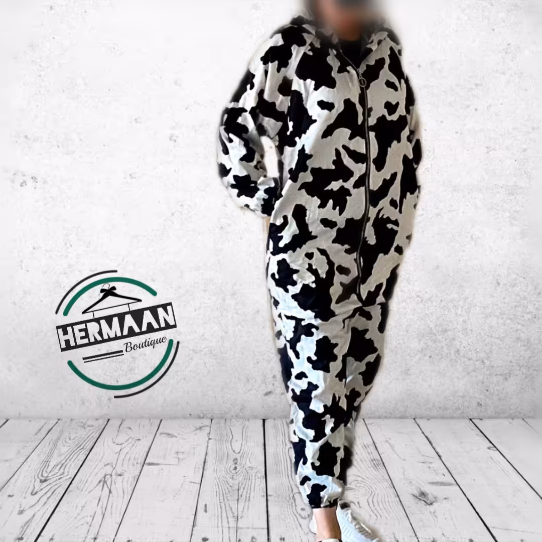 ست مانتو و شلوار طرح گاوی