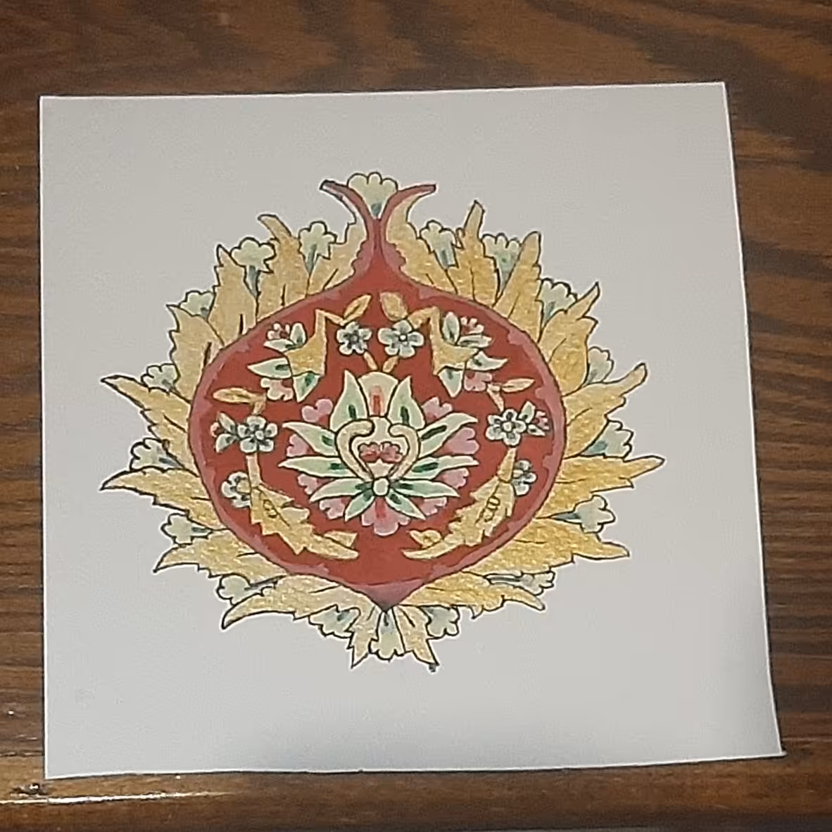 قاب نقاشی  طرح انار