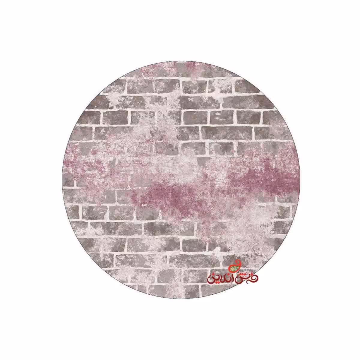 فرش ماشینی گرد کلاریس کلکسیون مدرن کد 100410 یاسی