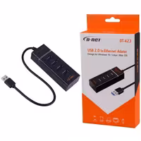 هاب 4 پورت usb دی نت D-Net مدل 423 رنگ مشکی