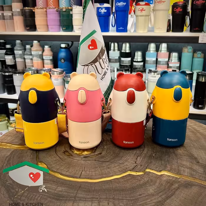 فلاسک fanson  استیل 316 بند دار قفل دار 450 میل 

