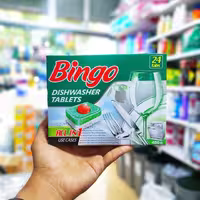 قرص ماشین ظرفشویی بینگو 24 عددی دارای جلادهنده