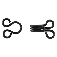 خرید قزن قفلی سایز 1 فلزی مشکی مدل هوکس Hooks بسته 24 عددی