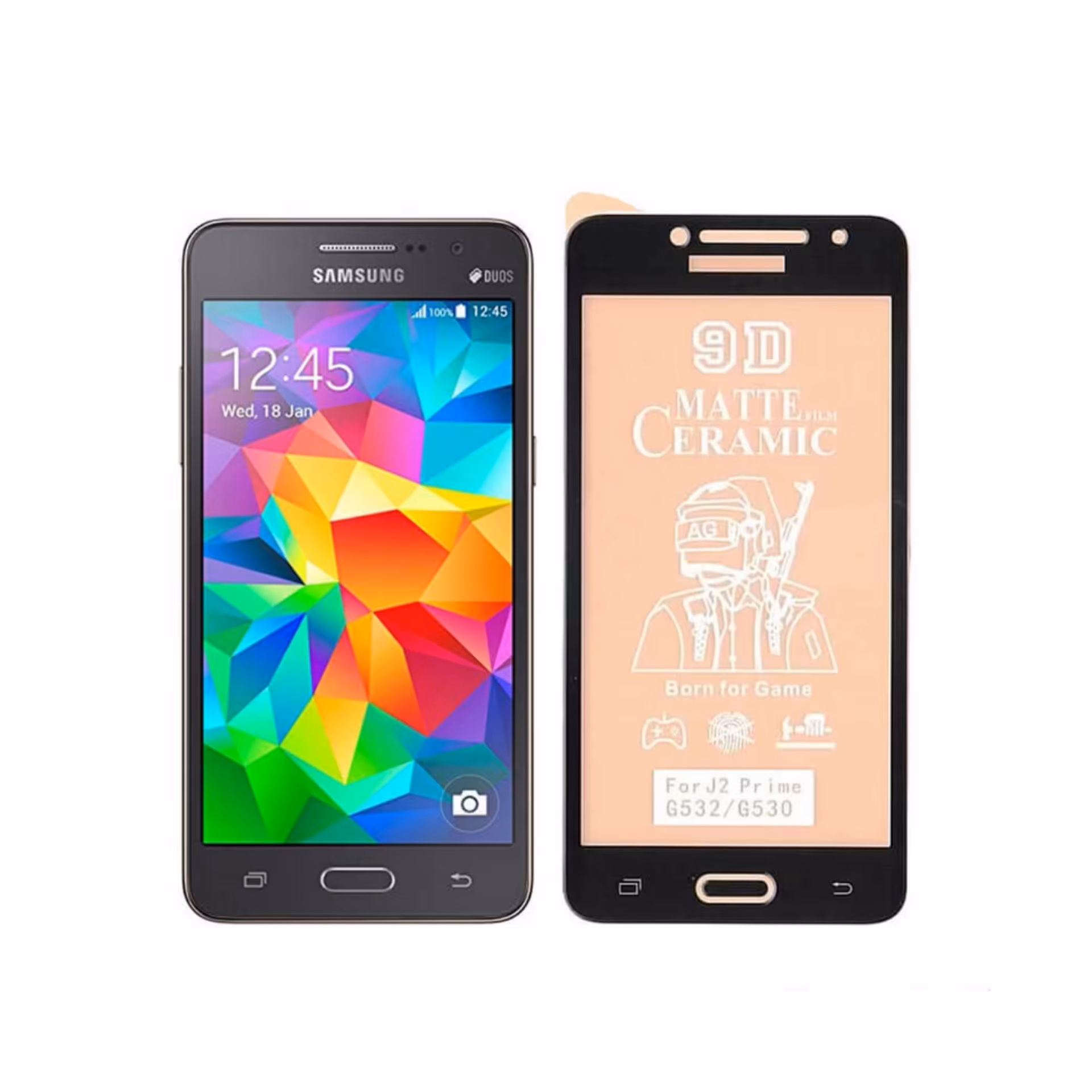 گلس سرامیکی مات مناسب برای سامسونگ Samsung Galaxy Grand Prime ( G530) و J2 prime و گرند پرایم 
