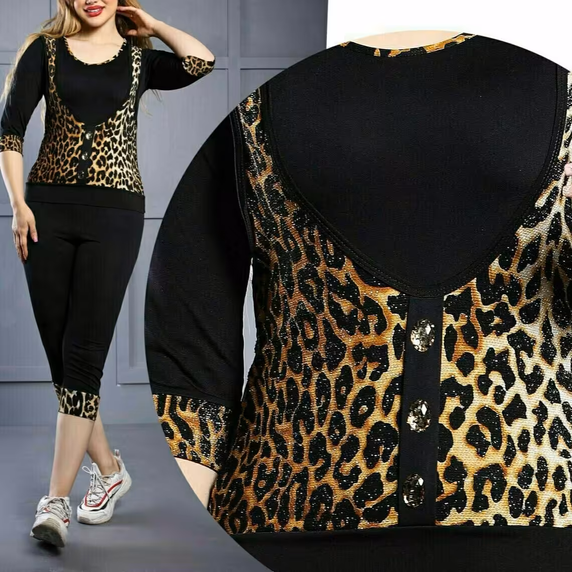 تیشرت و شلوارک پلنگی