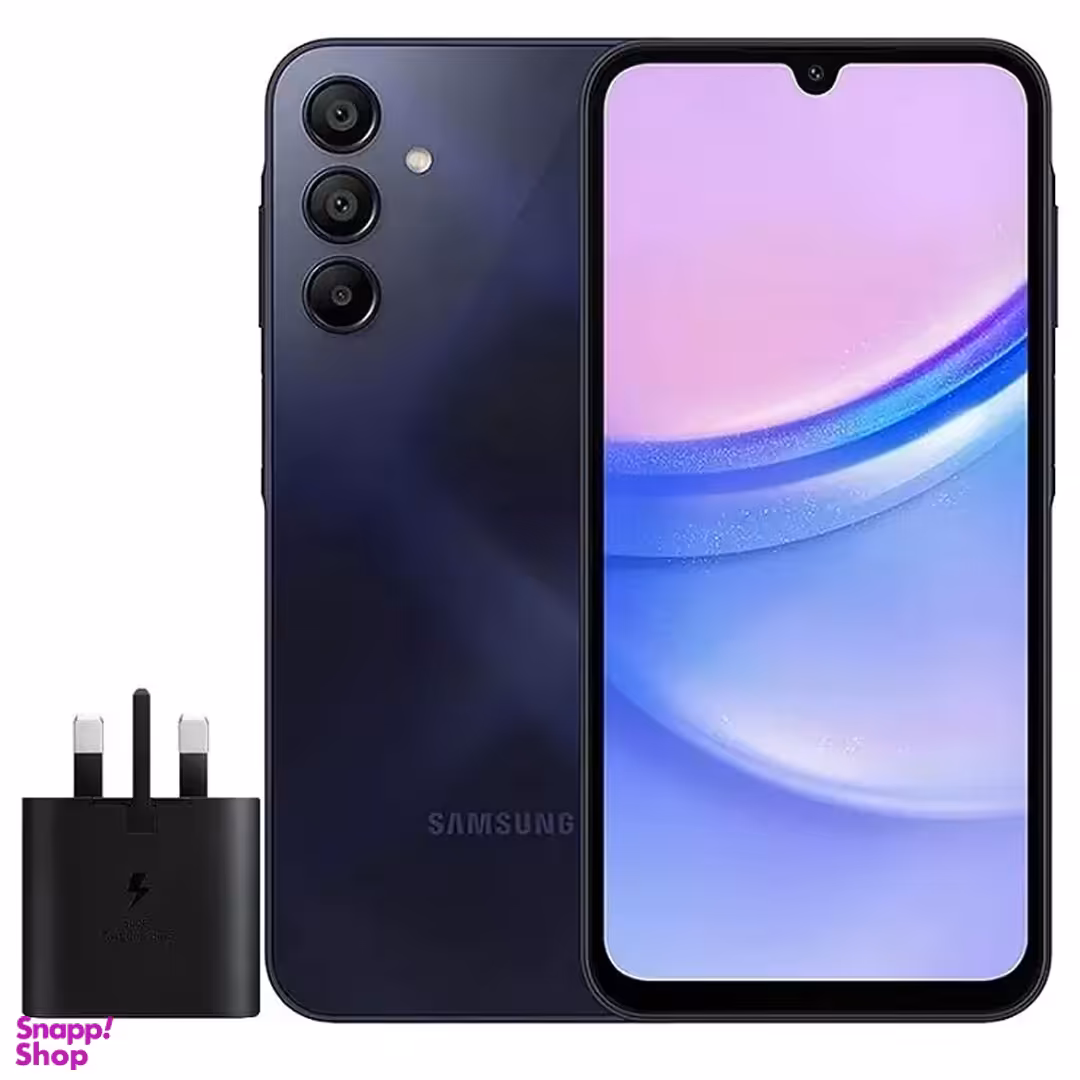 گوشی موبایل سامسونگ مدل گلکسی A15 دو سیم کارت ظرفیت ۱۲۸ گیگابایت رم ۴ گیگابایت ویتنام با شارژر