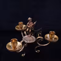 شمعدان 3 شاخه برنجی سایز بزرگ  