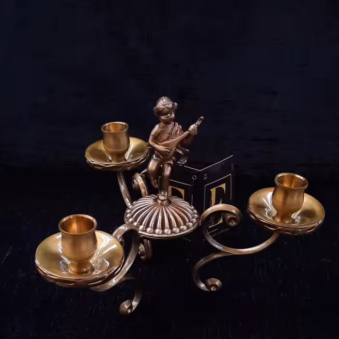 شمعدان 3 شاخه برنجی سایز بزرگ  
