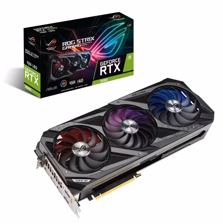 کارت گرافیک  ایسوس مدل ROG-STRIX-RTX3080-10G-V2-GAMING حافظه 10 گیگابایت