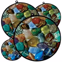 دمکنی ست چهار تکه پارچه ای مخمل دو رو چاپ طرح سنگ سایز 20، 25، 30 و 35 مدل B21-1003 شرکت رنس