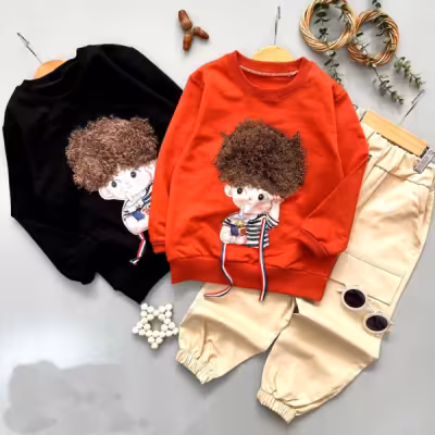 بلوز شلوار پسرانه طرح موفرفری