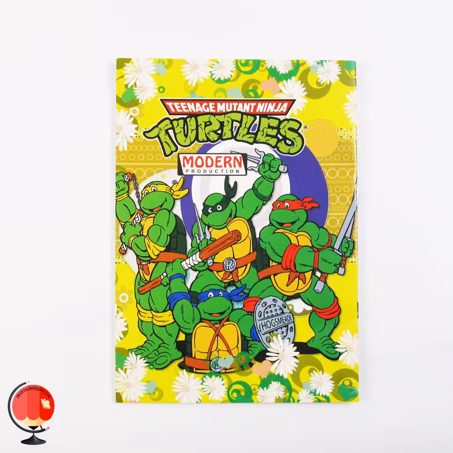 دفتر رسم شطرنجی 1 سانت طرح لاکپشت های نینجا