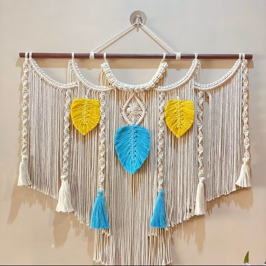 دیوارکوب لاکچری مکرومه بافی طرح غروب