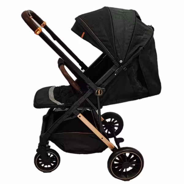 کالسکه مسافرتی دسته دو طرفه کیدیلو مشکی مدل 6510