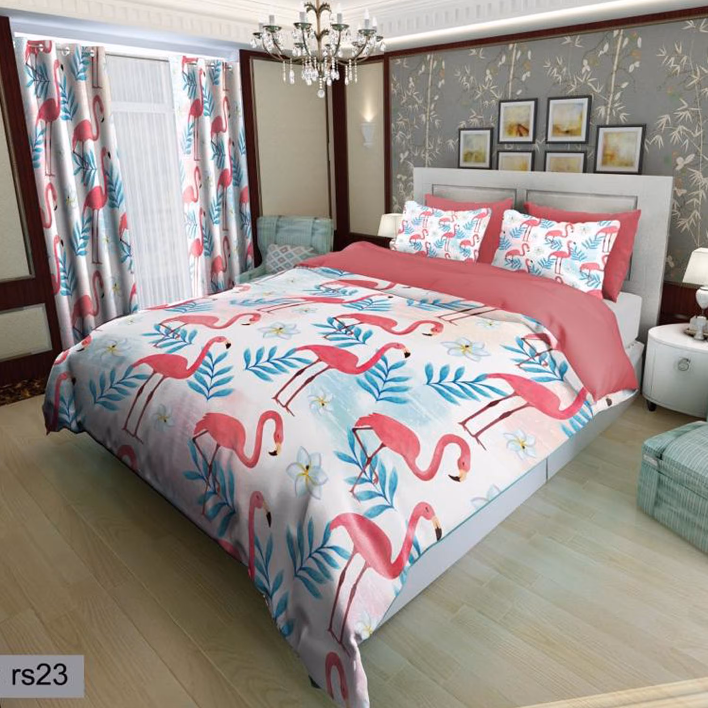 سرویس روتختی 1 نفره تنسل چاپی برندترک لند (Turk Land) کد rs 23