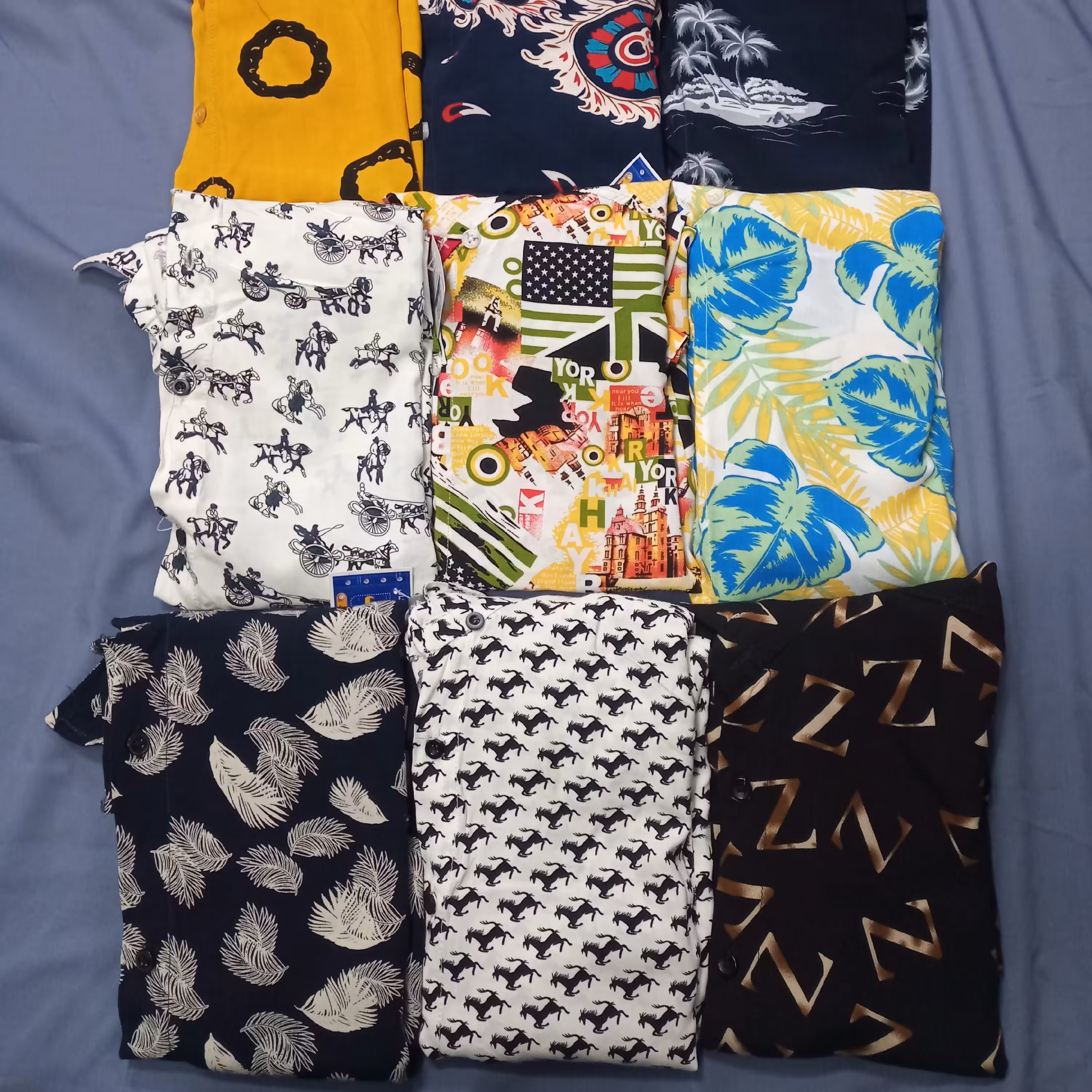 پیراهن آستین کوتاه هاوایی لارج