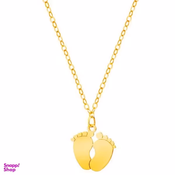 گردنبند طلا 18 عیار زنانه شمیم گلد گالری مدل ردپا