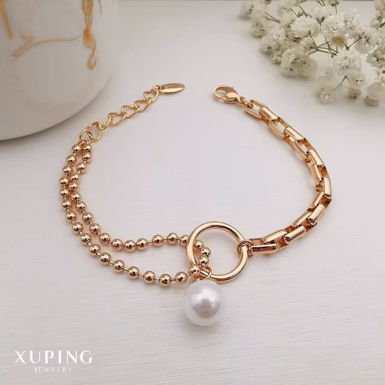 دستبند ترکیبی مرواریدی ژوپینگ 