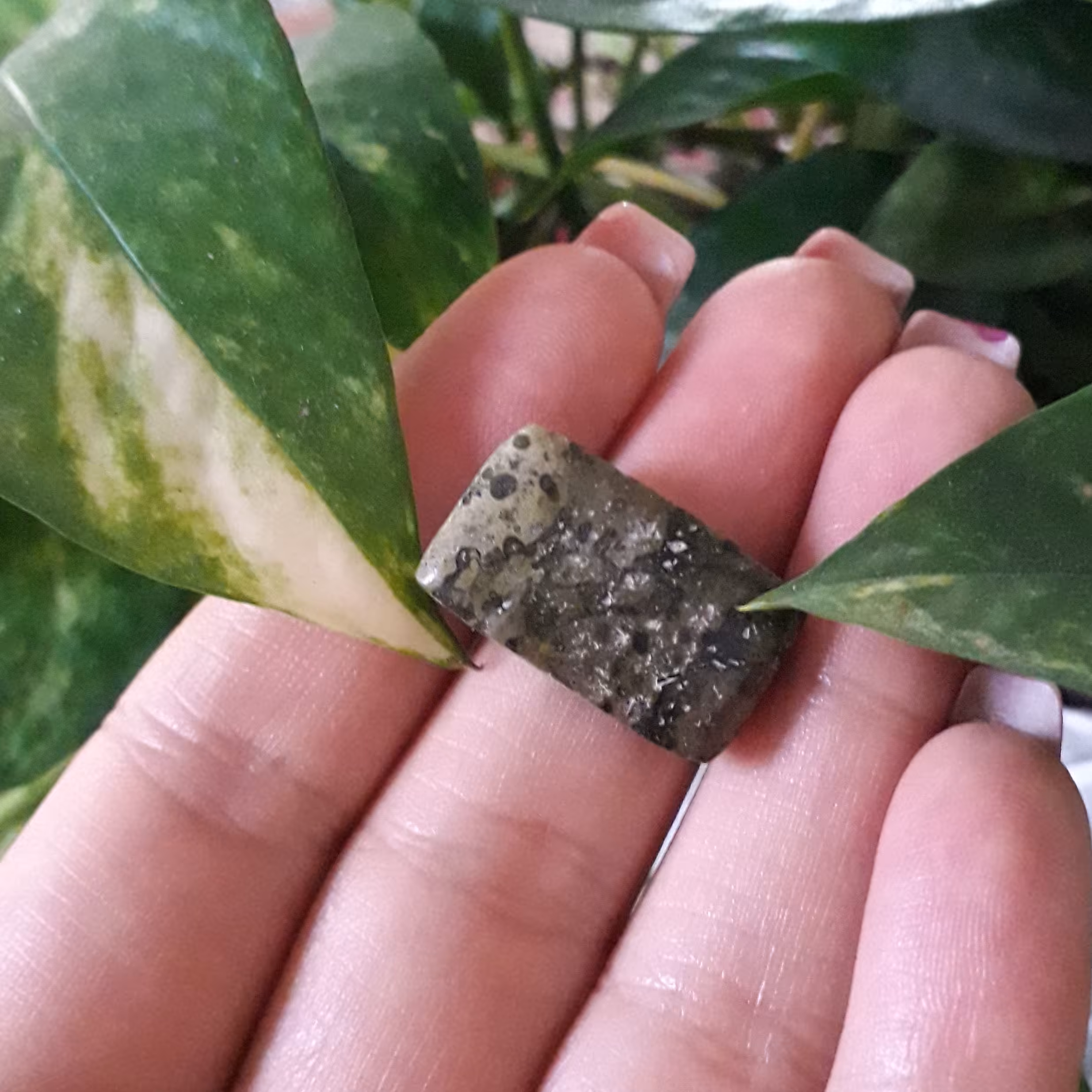 نگین سنگ یشم پوست ماری