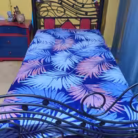 پتو ژله ای سنفیلا طرح برگ آبی