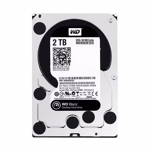 قیمت و خرید هارددیسک اینترنال وسترن دیجیتال مدل Black WD2003FZEX ظرفیت 2 ترابایت | ITSKALA