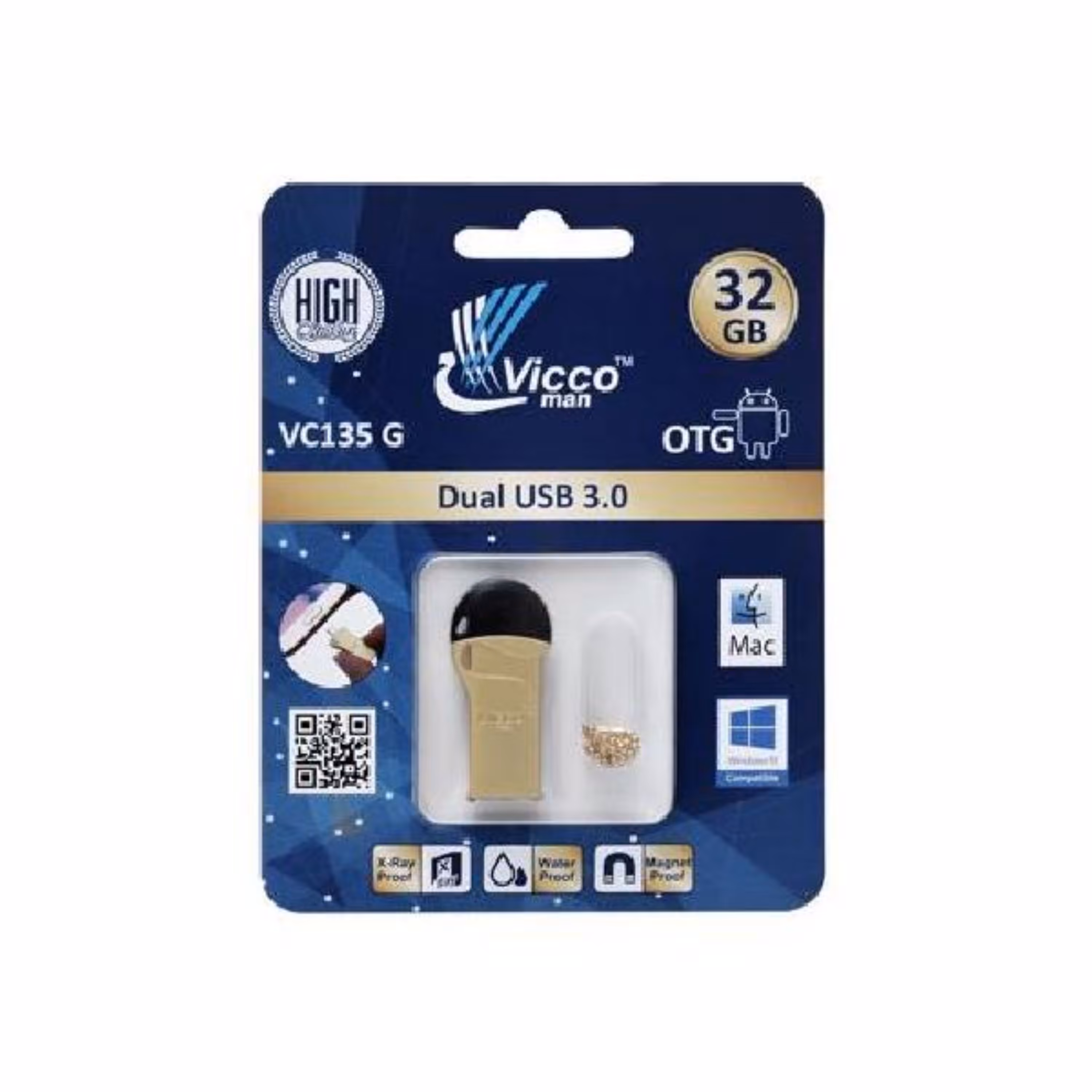 فلش مموری ویکو من مدل VC125 OTG USB2 silver ظرفیت 16 گیگابایت