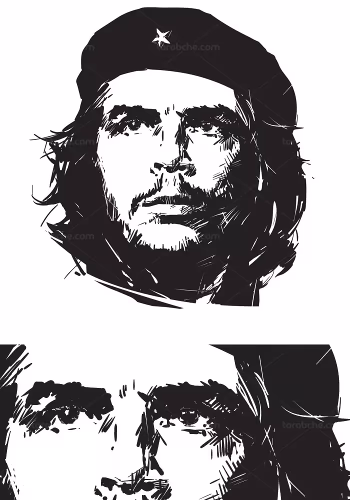 وکتور پرتره چگوارا | گرافیک با طعم تربچه