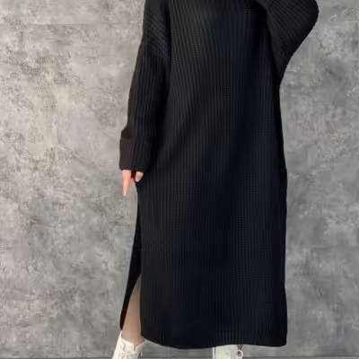پیراهن زنانه نخ پنبه مدل ماکسی بافت
