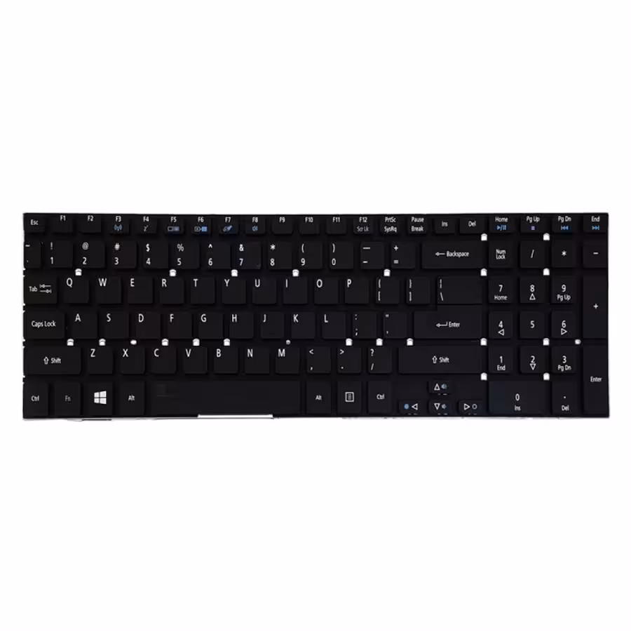 کیبرد لپ تاپ ایسر Aspire V3-571 5755 مشکی اینترکوچک بدون فریم