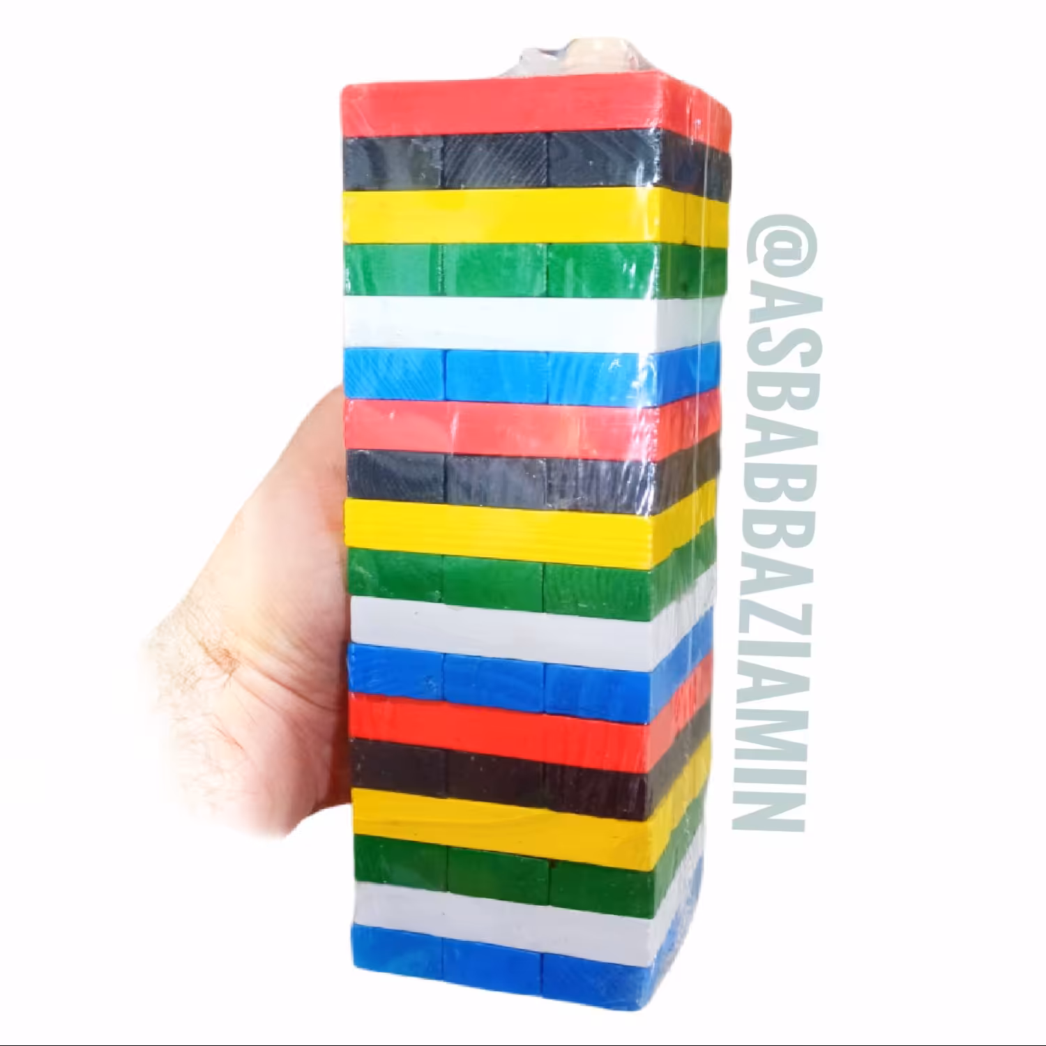 اسباب بازی جنگا رنگی 54 قطعه برج هیجان رنگی جنگا چوبی