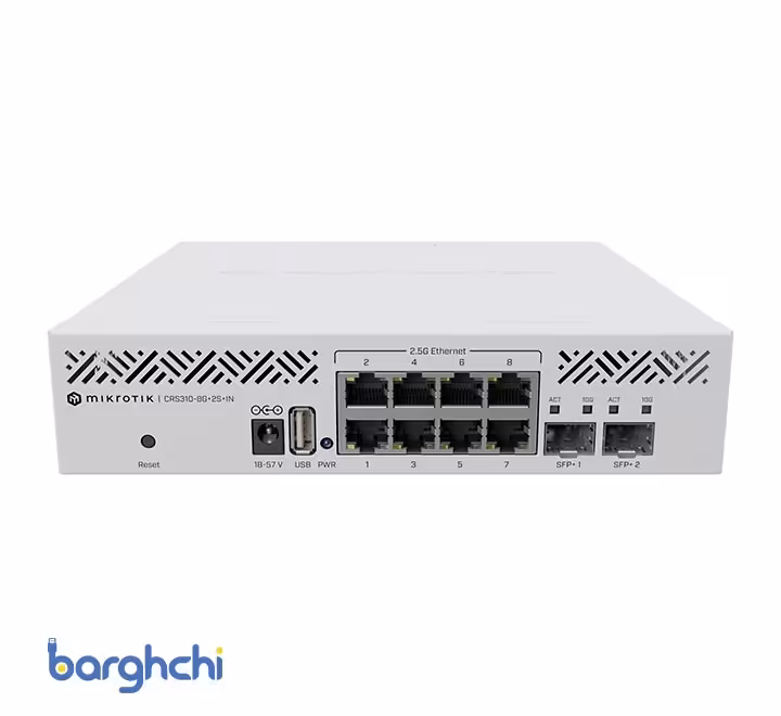 سوئیچ شبکه میکروتیک مدل CRS310-8G 2S IN