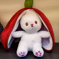 خرگوش سوپرایزی زیپ دار  30 سانتی مدل تپت فرنگی و هویچ 