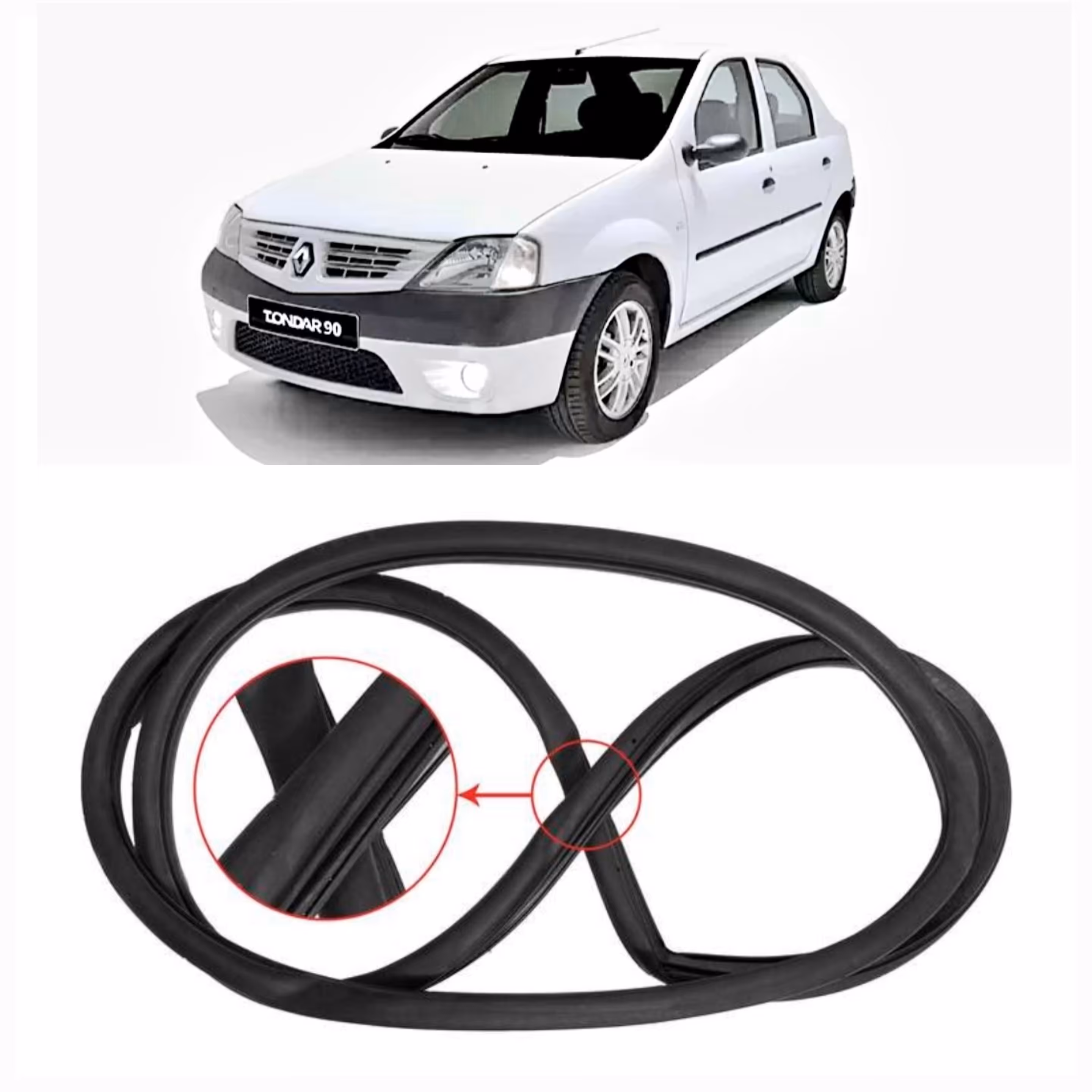 نوار دور درب اصلی عقب راست(شاگرد) خودرو ال نود،تندر، ساندرو،ال 90