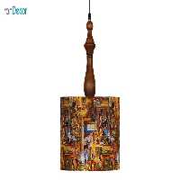 چراغ آویز چوبی آرام مدل A7020/17