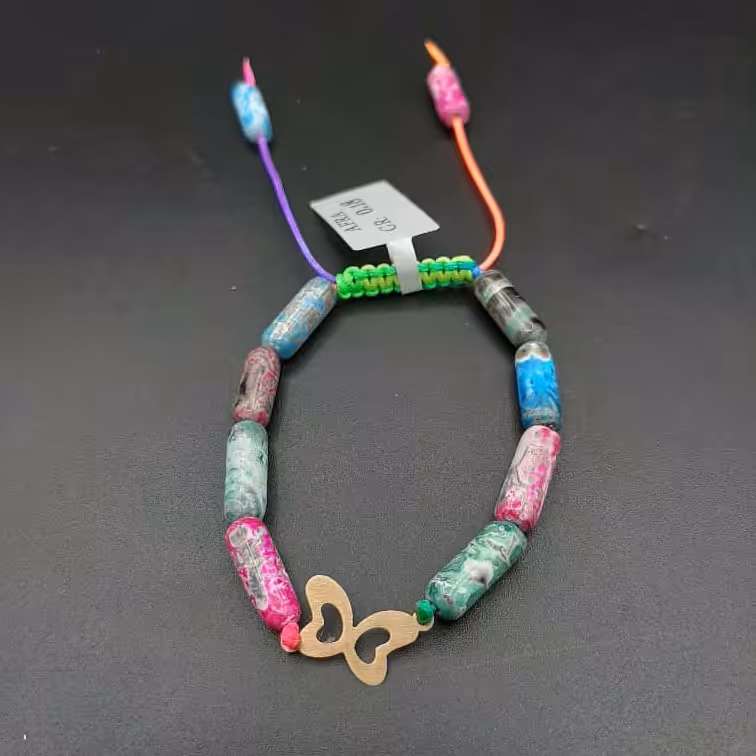 دستبند بند سنگی21وطلا180سوت