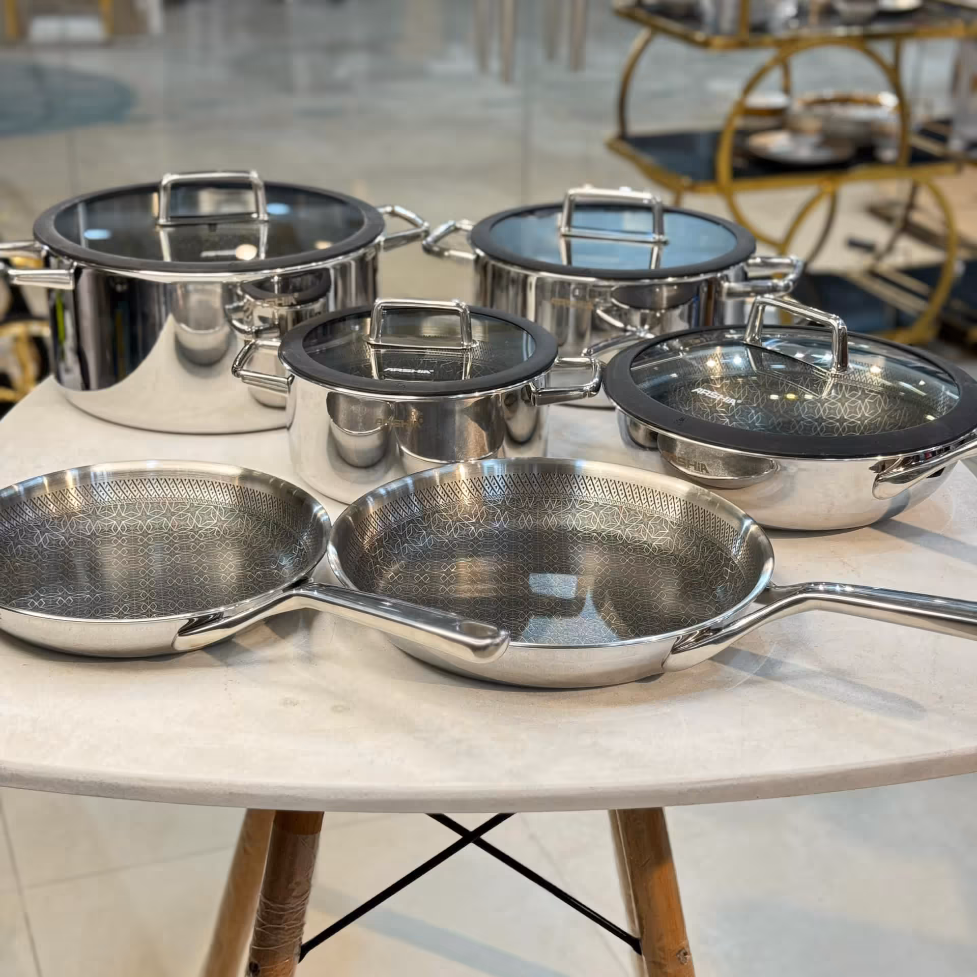 سرویس قابلمه ده پارچه  استیل عرشیا