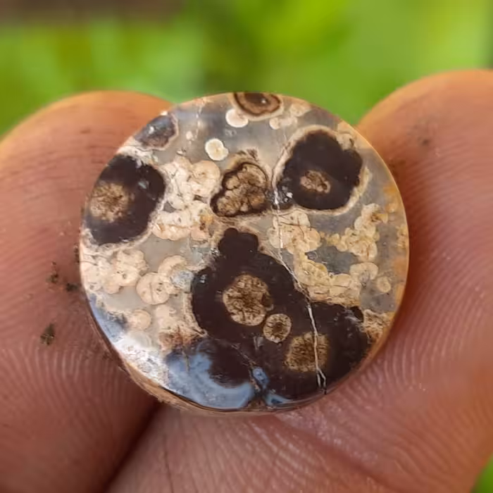 نگین زیبای عقیق باباقوری زیبا طبیعی فسیلی