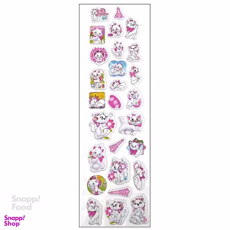 برچسب طرح گربه دخترانه بسته 5 عددی