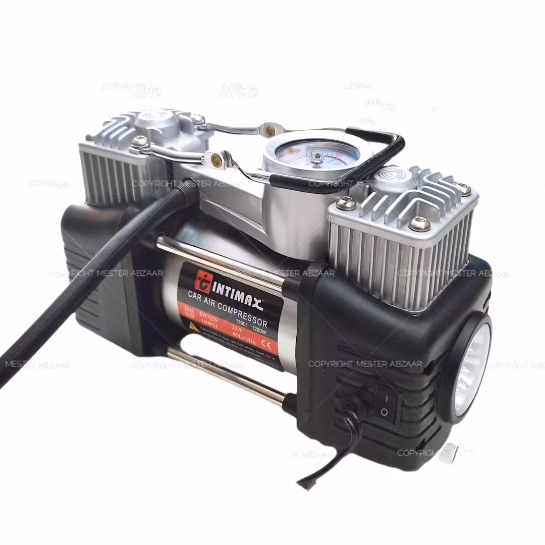 پمپ باد فندکی دو سیلندر خودرو با کیف اینتیمکس INTIMAX 13001

