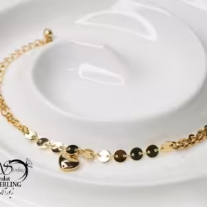 دستبند زنانه برند ژوپینگ با آویز قلب