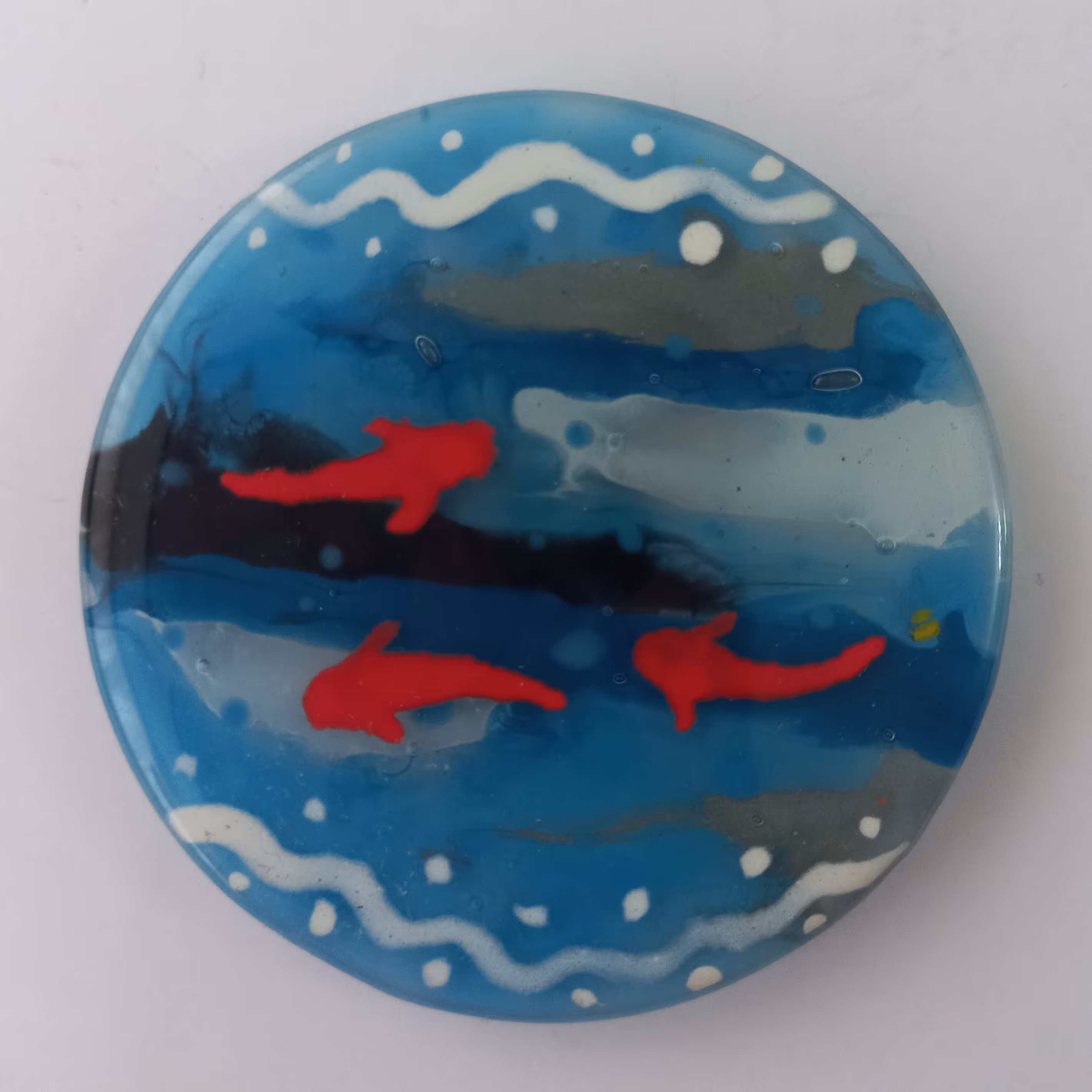 مگنت دستساز شیشه ای طرح  ماهی ها از مجموعه طبیعت زیبا